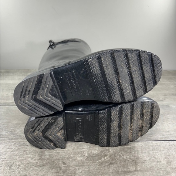 Hunter Original Gloss Black Rain Women’s Waterproof Snow Winter Boots Size 9 - Picture 7 of 9